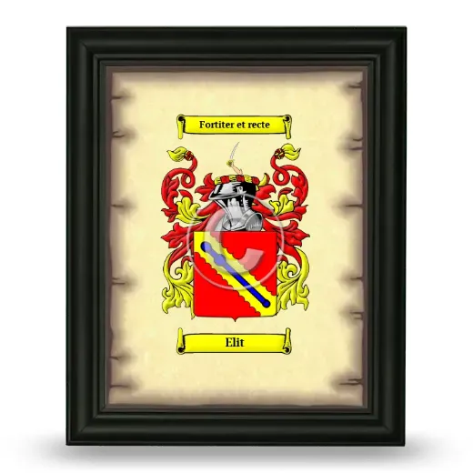 Elit Coat of Arms Framed - Black