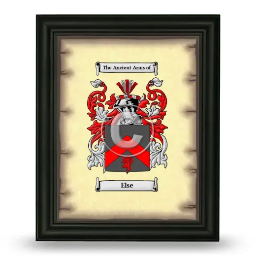 Else Coat of Arms Framed - Black