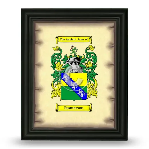 Emmerson Coat of Arms Framed - Black