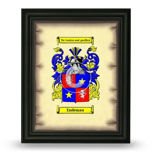 Endeman Coat of Arms Framed - Black