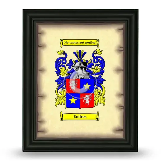 Endres Coat of Arms Framed - Black