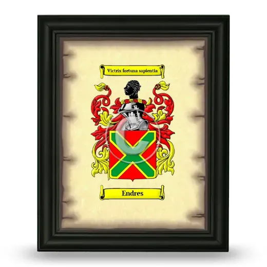 Endres Coat of Arms Framed - Black