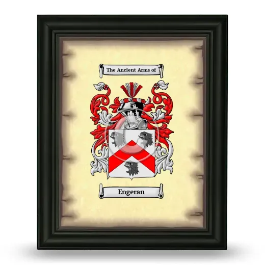 Engeran Coat of Arms Framed - Black