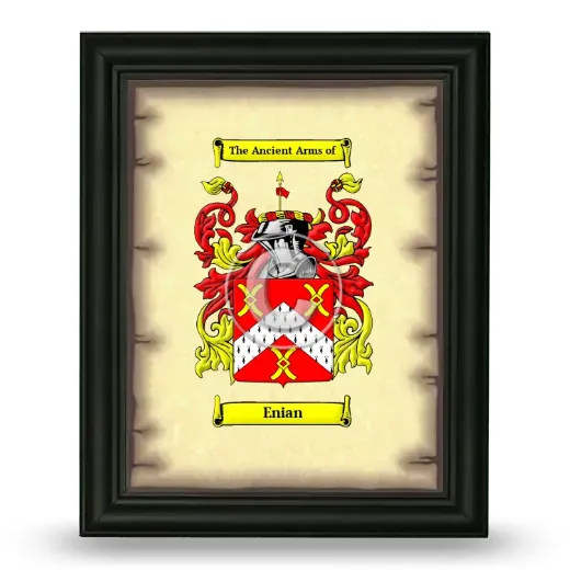 Enian Coat of Arms Framed - Black