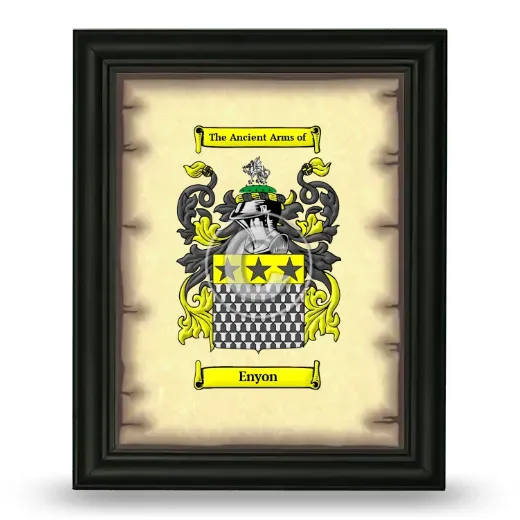 Enyon Coat of Arms Framed - Black