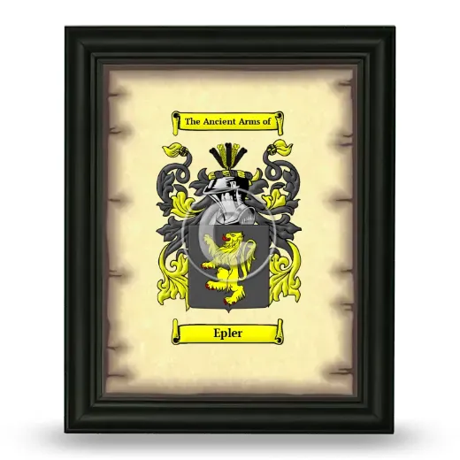 Epler Coat of Arms Framed - Black