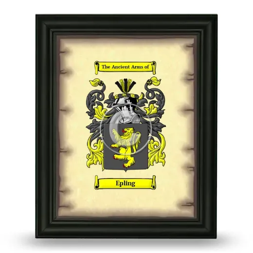 Epling Coat of Arms Framed - Black