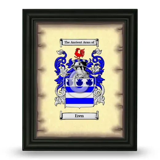 Eren Coat of Arms Framed - Black