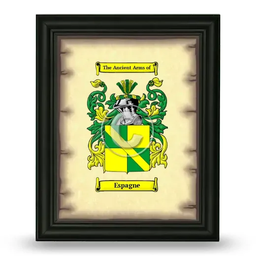 Espagne Coat of Arms Framed - Black