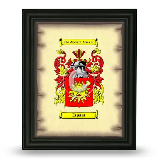 Espara Coat of Arms Framed - Black