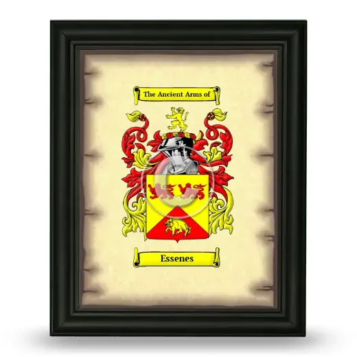 Essenes Coat of Arms Framed - Black