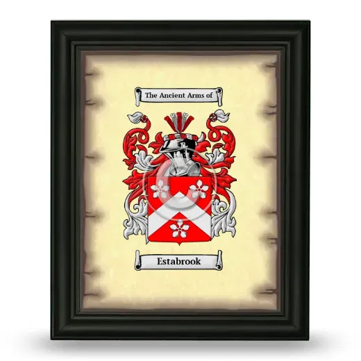 Estabrook Coat of Arms Framed - Black