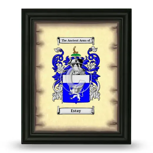 Estay Coat of Arms Framed - Black