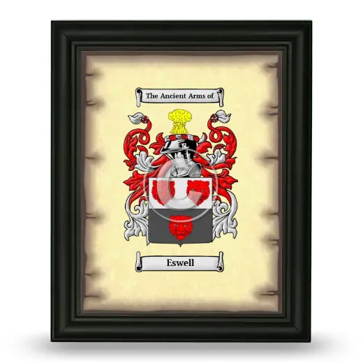 Eswell Coat of Arms Framed - Black