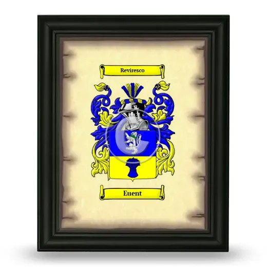 Euent Coat of Arms Framed - Black