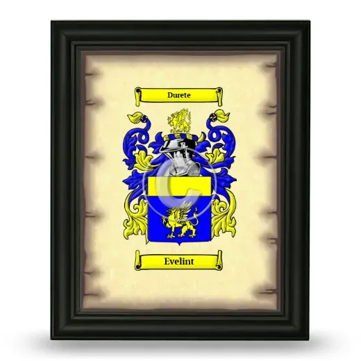 Evelint Coat of Arms Framed - Black