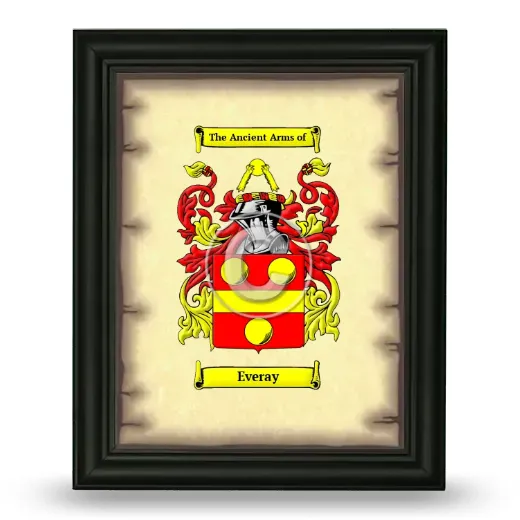 Everay Coat of Arms Framed - Black