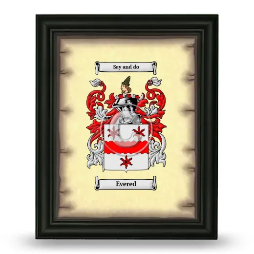 Evered Coat of Arms Framed - Black