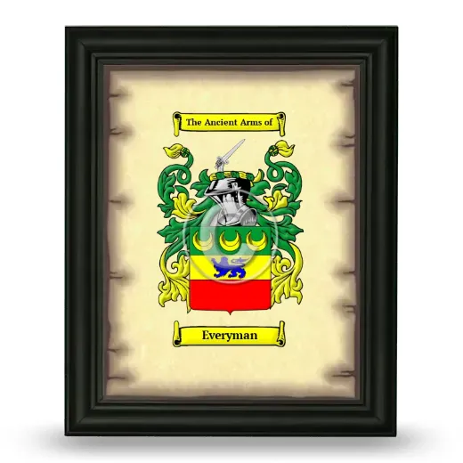 Everyman Coat of Arms Framed - Black