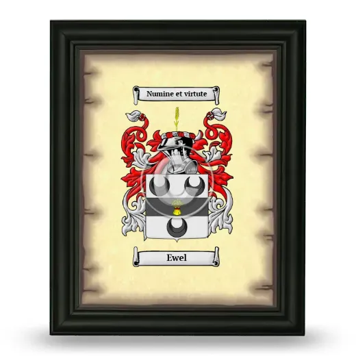 Ewel Coat of Arms Framed - Black