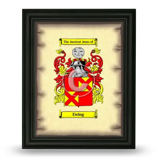 Ewing Coat of Arms Framed - Black