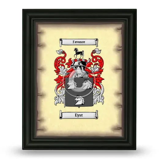 Eyst Coat of Arms Framed - Black