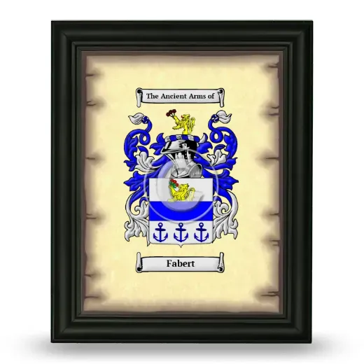 Fabert Coat of Arms Framed - Black