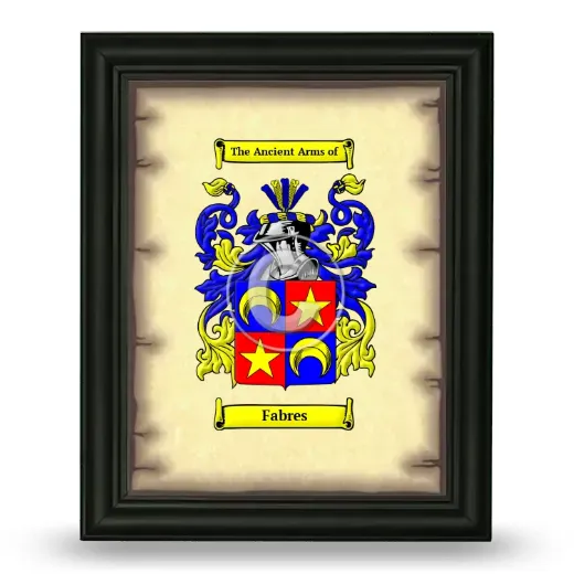 Fabres Coat of Arms Framed - Black