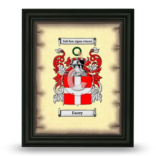Facey Coat of Arms Framed - Black