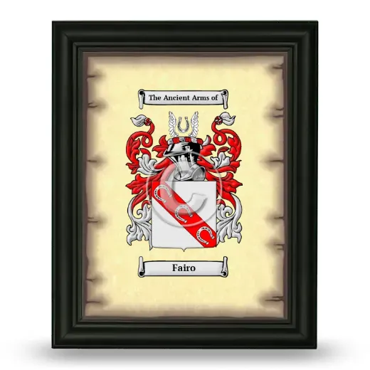 Fairo Coat of Arms Framed - Black