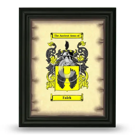 Falck Coat of Arms Framed - Black