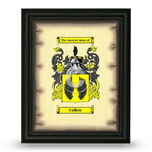 Falken Coat of Arms Framed - Black