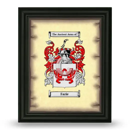 Farie Coat of Arms Framed - Black