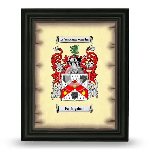 Faringdon Coat of Arms Framed - Black