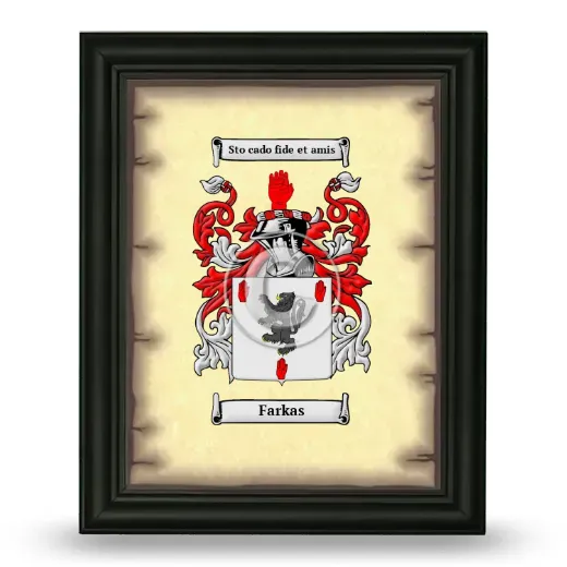 Farkas Coat of Arms Framed - Black