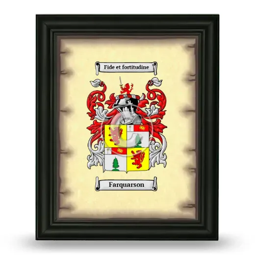 Farquarson Coat of Arms Framed - Black
