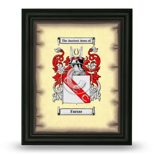 Farrar Coat of Arms Framed - Black