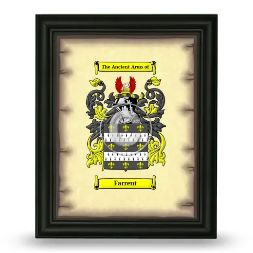 Farrent Coat of Arms Framed - Black