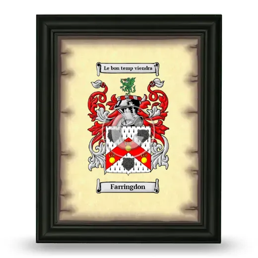 Farringdon Coat of Arms Framed - Black