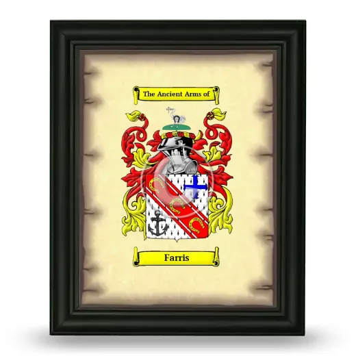 Farris Coat of Arms Framed - Black