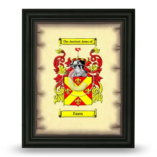 Farrs Coat of Arms Framed - Black