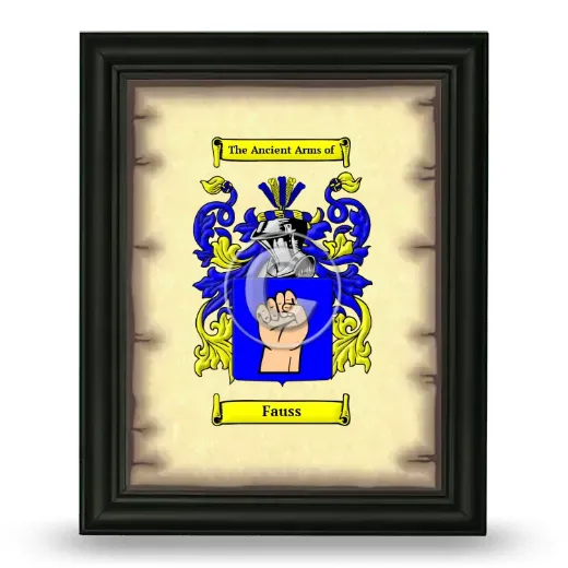 Fauss Coat of Arms Framed - Black