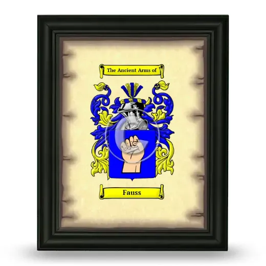 Fauss Coat of Arms Framed - Black