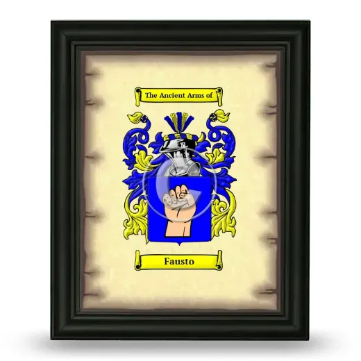 Fausto Coat of Arms Framed - Black