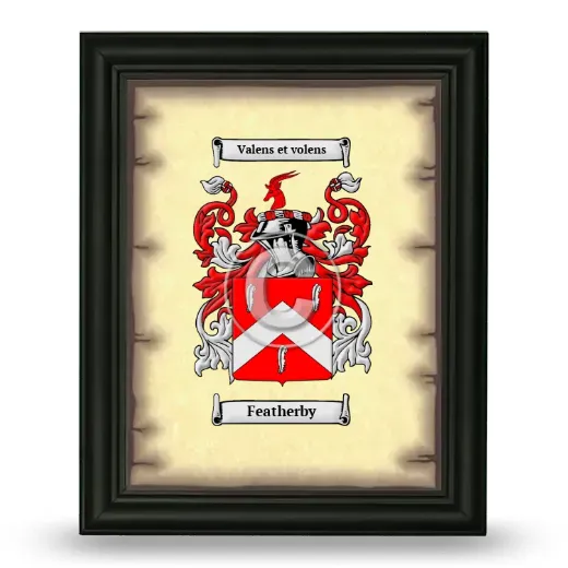 Featherby Coat of Arms Framed - Black