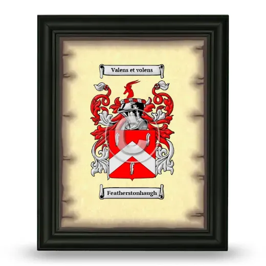 Featherstonhaugh Coat of Arms Framed - Black
