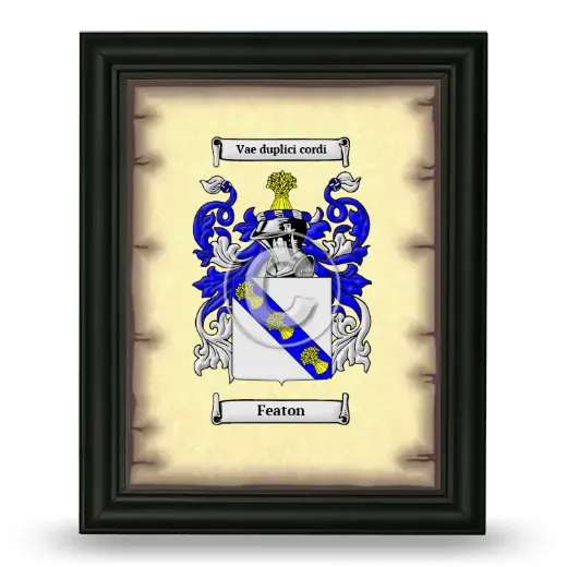 Featon Coat of Arms Framed - Black