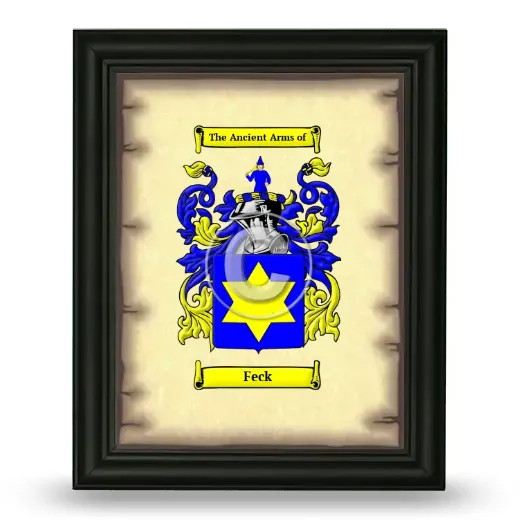 Feck Coat of Arms Framed - Black