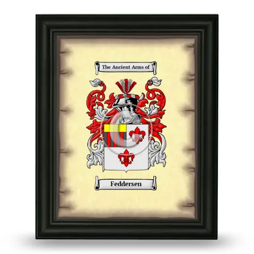 Feddersen Coat of Arms Framed - Black