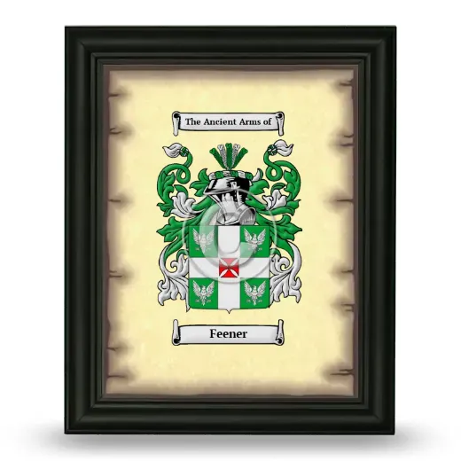 Feener Coat of Arms Framed - Black